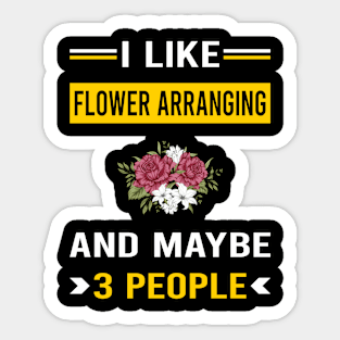 3 People Flower Arranging Arrangement Floral Design Sticker